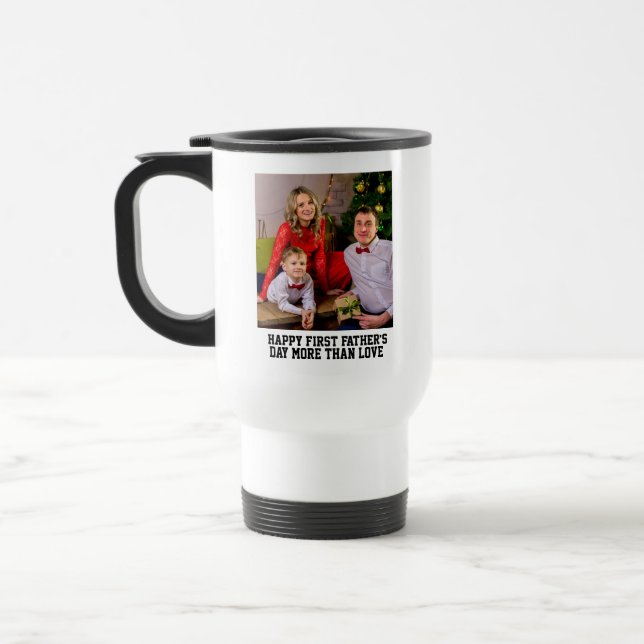 lycklig första fars dag 1 foto resemugg (Vänster)