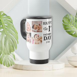 Lycklig första Fars dag 5-fotokollage Resemugg