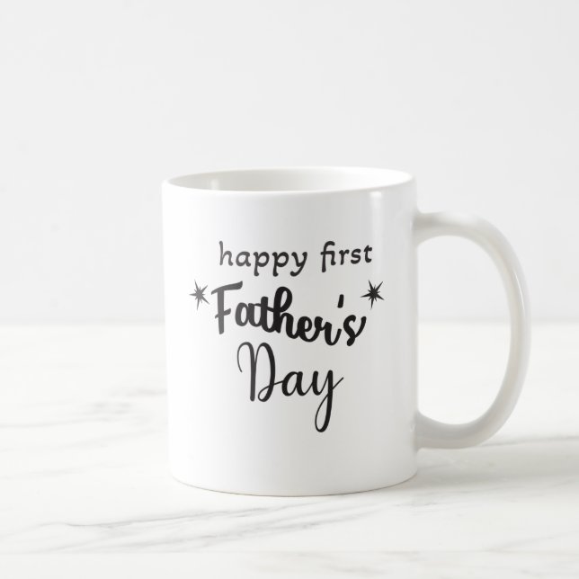 Lycklig första fars dag för ny pappa kaffemugg (Höger)