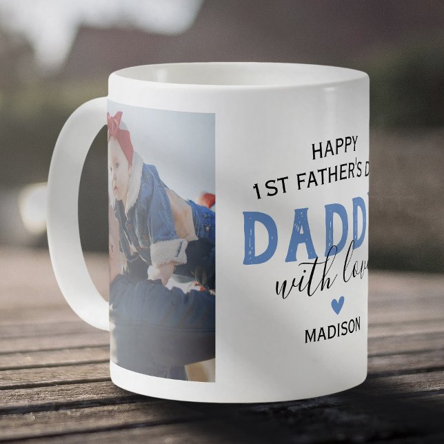 Lycklig första Fars dag-fotokaffe Mugg (Skapare uppladdad)