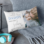 Lycklig Första Fars dag | Fotot Lumbar Pillow Lumbarkudde<br><div class="desc">Behandla far figur i ert liv till något verkligt speciellt i Fars dag. Vår moderna kudde gör det möjligt för dig att anpassa den med ord "lycklig först fars dag", "världens bästa DADDY" tillsammans med ditt favoritfoto. Skapar det som en idealisk gåva till nya dads, första gången pappor, hund, pappor,...</div>
