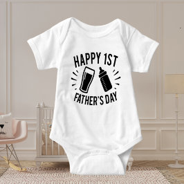 Lycklig första Fars dag ord T Shirt