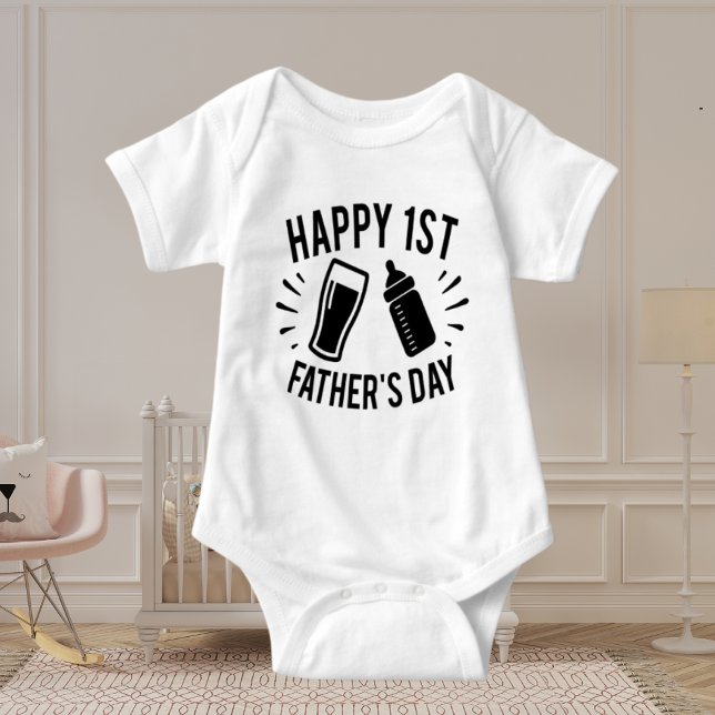 Lycklig första Fars dag ord T Shirt (Skapare uppladdad)