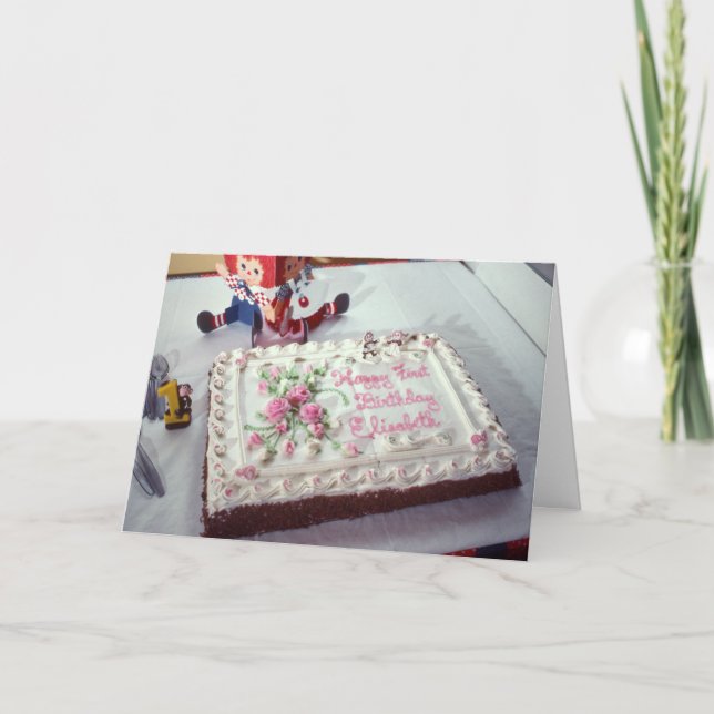 Lycklig första födelsedag Elisabeth Kort (Framsida)