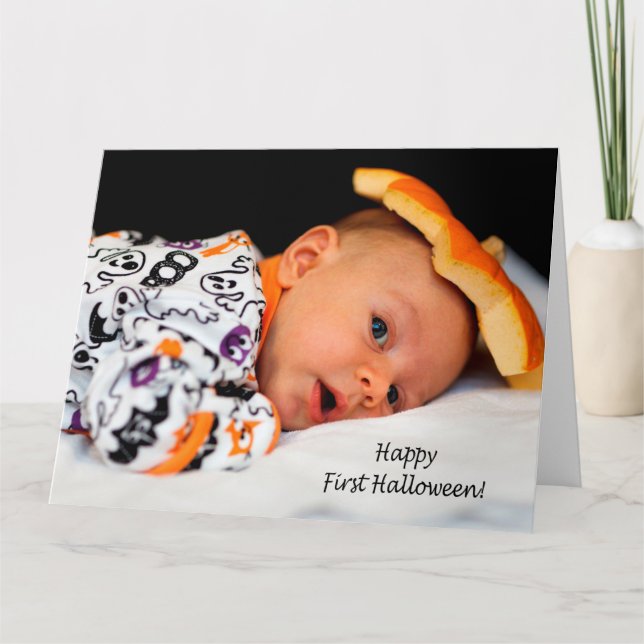 Lycklig Första Halloween! Kort (Framsida)