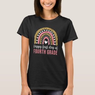 Lycklig första Hejens skoldag fjärde Boho Klass T Shirt