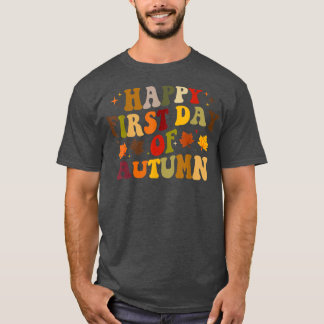 Lycklig första höstdagen, vinterhösten t shirt