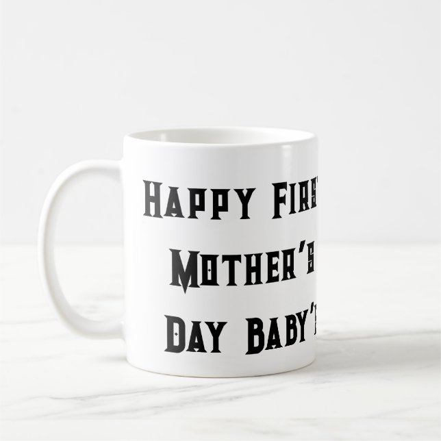 Lycklig första Mor-dagen Mugg - ny mamma-gåva (Vänster)