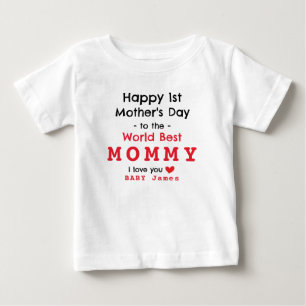 LYCKLIG FÖRSTA MORS DAG - ANPASSAD IT T SHIRT