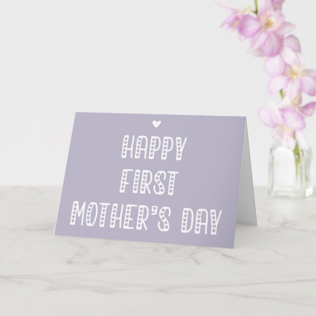 Lycklig första Mors dag! Cute Mors dag Kort (Orkide)