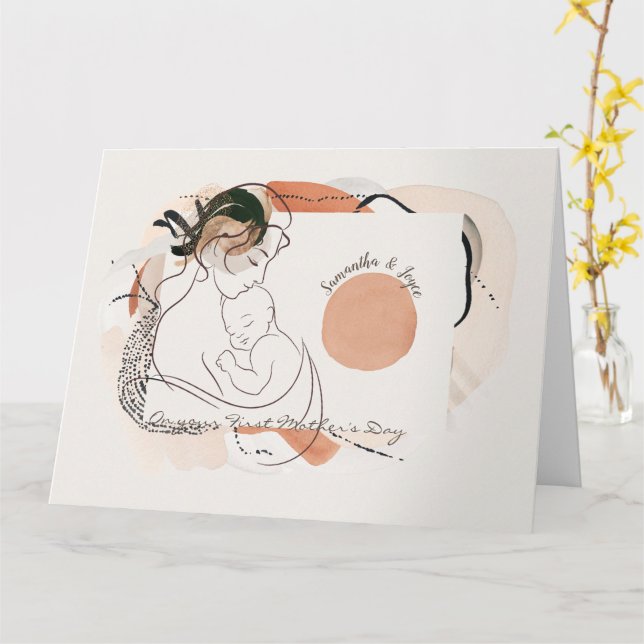 Lycklig Första Mors dag Kort (Gul blomma)