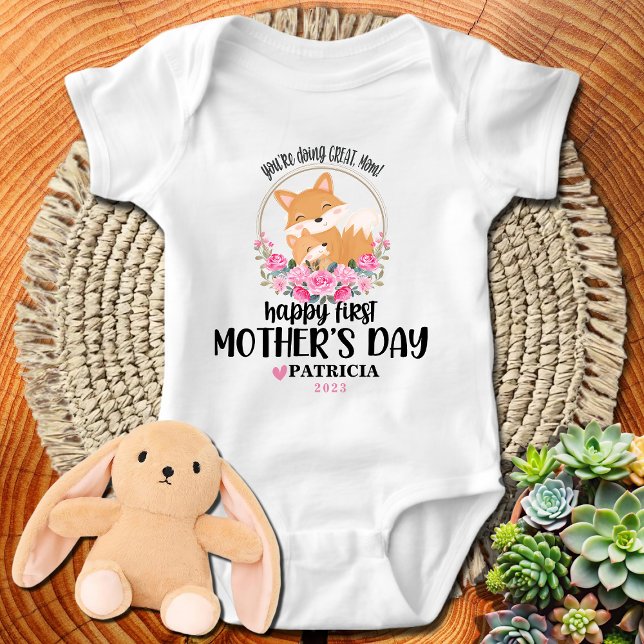 Lycklig första Mors dag Mamma - Mamma och Baby Fox T Shirt (Skapare uppladdad)
