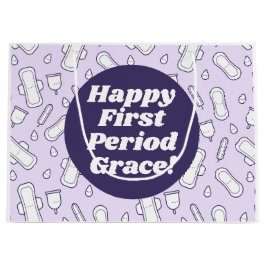 Lycklig första perioden Party Lila Cute Tampon Pad