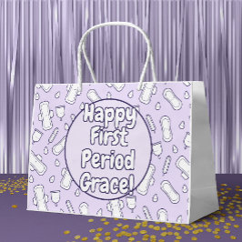 Lycklig första perioden Party Lila Cute Tampon Pad