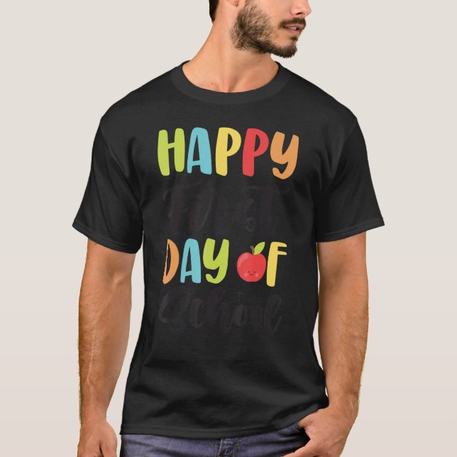 Lycklig första skoldagen 2 t shirt (Framsida)