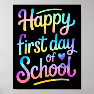 Lycklig första skoldagen Back to school Student t Poster