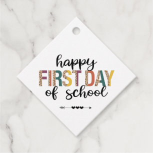 Lycklig första skoldagen gåvor etiketter