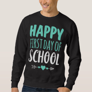 Lycklig första skoldagen i Back to school 1 Lång Ärmad Tröja