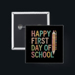 Lycklig första skoldagen i Back to school Knapp<br><div class="desc">Lycklig första skoldagen i Back to school</div>