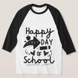 Lycklig, första skoldagen, lärare Studenter Kids T Shirt