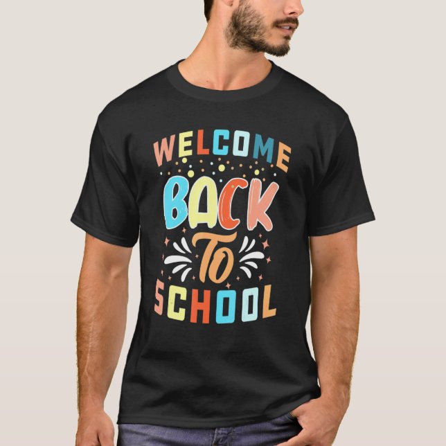 Lycklig första skoldagen t shirt (Framsida)