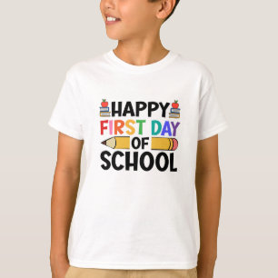 Lycklig första skoldagen t shirt