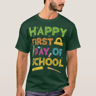 Lycklig första skoldagen T-Shirt Back to school S