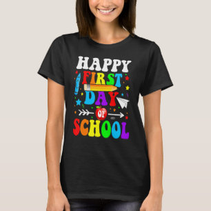 Lycklig första skollärardagen Back to school B T Shirt