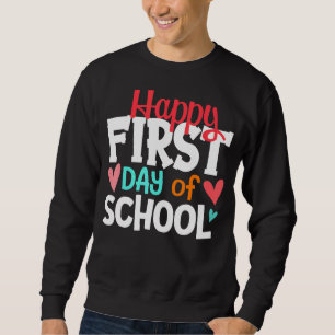 Lycklig första skollärardagen i Back to school S Lång Ärmad Tröja