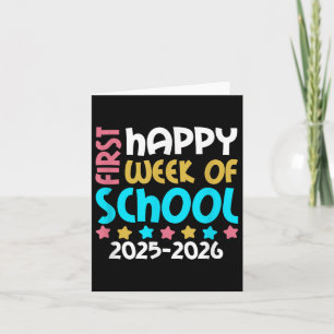 Lycklig första veckan i skolan 2025 2026 kort