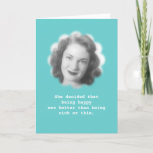 Lycklig, fotofoto för Roligt Vintage Kort