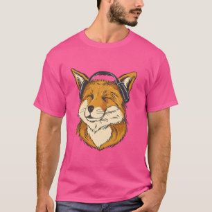 Lycklig Fox Music Älskare Dance Dancer Animal Cute T Shirt
