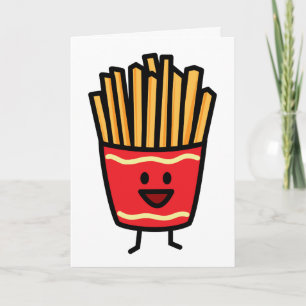 Lycklig Fransk Fries Tack Kort
