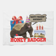 Lycklig Freakin för honey badger födelsedag