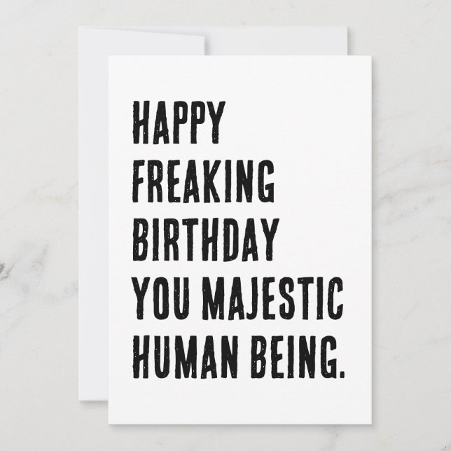 Lycklig Freaking Birthday Funny Sarcastic Julkort (Framsida)