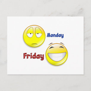 Lycklig Fredag Ansikte Vykort