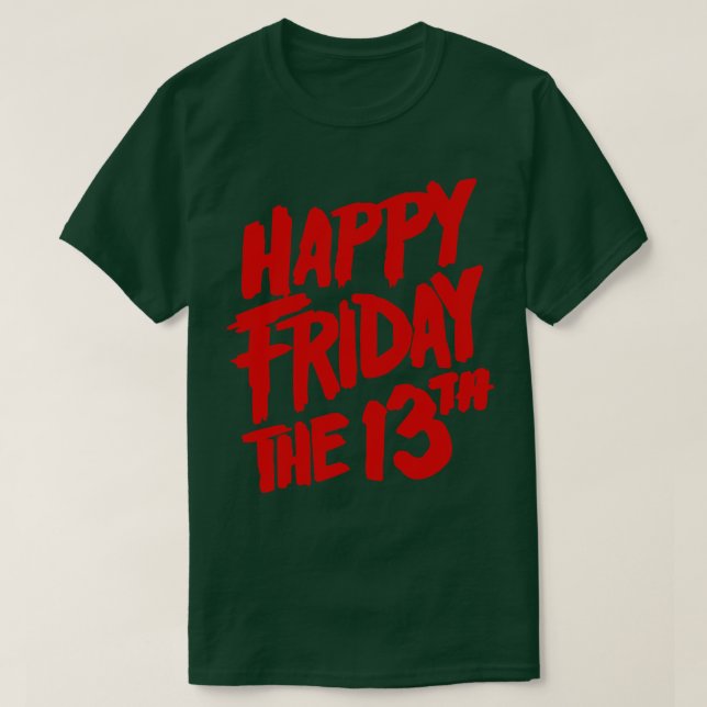 Lycklig Fredag den 13 T Shirt (Design framsida)