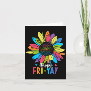 Lycklig Fri-yay Fredag Älskare Roligt Lärare Kort