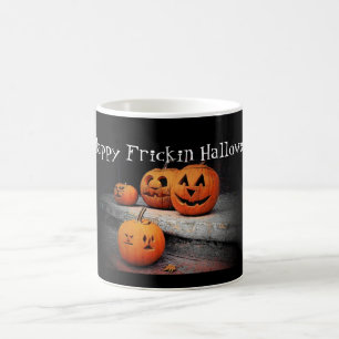 Lycklig Frickin Halloween mugg