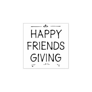 Lycklig Friendsgiving   FRIMÄRKE Stämpel