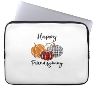 Lycklig Friendsgiving Pput Shirt Thanksgiving Mana Laptop Fodral