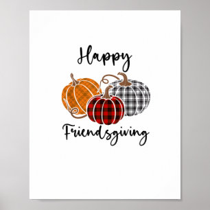Lycklig Friendsgiving Pput Shirt Thanksgiving Mana Poster