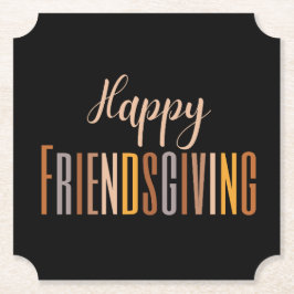 Lycklig Friendsgiving Thanksgiving Typography Fall Underlägg Papper