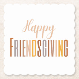 Lycklig Friendsgiving Thanksgiving Typography Fall Underlägg Papper