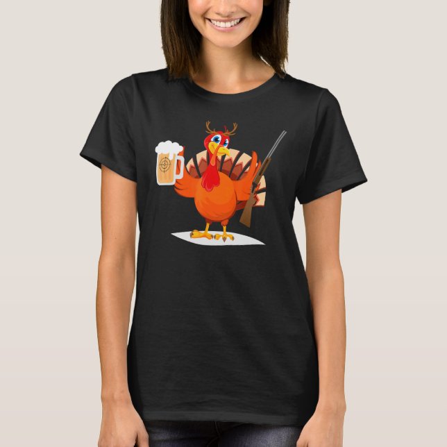 Lycklig Friendsgiving Turkiet Vänner Ge tack T Shirt (Framsida)