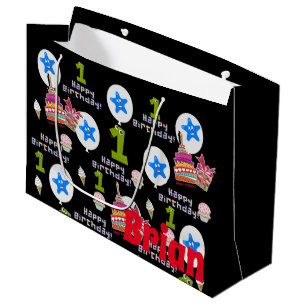 Lycklig Frist Birthday Gift Bag #1 Black