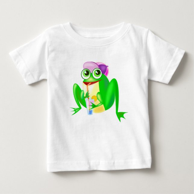 Lycklig Frog Baby T-Shirt Gift (Framsida)