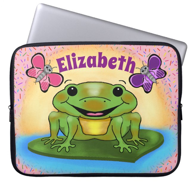 Lycklig Frog bärbar dator Fodral (Framsidan)