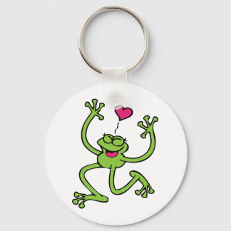 Lycklig Frog Dancing Nyckelring