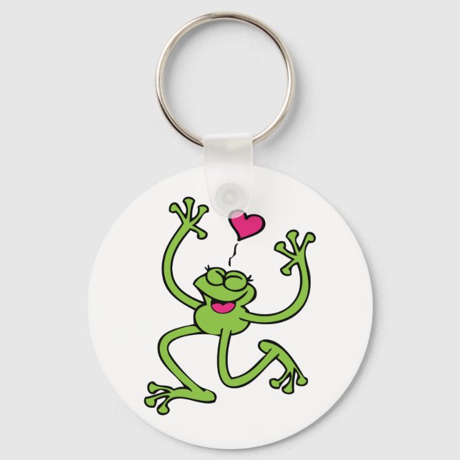 Lycklig Frog Dancing Nyckelring (Framsida)
